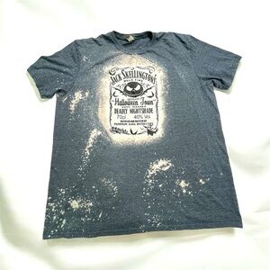 Disney Jack Skellington Men’s T-Shirt Halloween Town Gray Blue Size XL